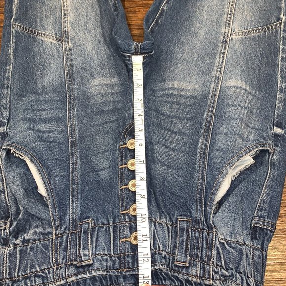 Kancan Sz 5/26 High Rise Button Fly Elastic Paperbag Waist Skinny Jeans - Picture 9 of 12